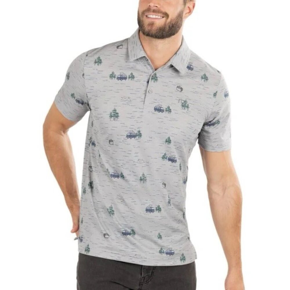 TravisMathew Outfresh Golf Polo Men's Size Small Gray